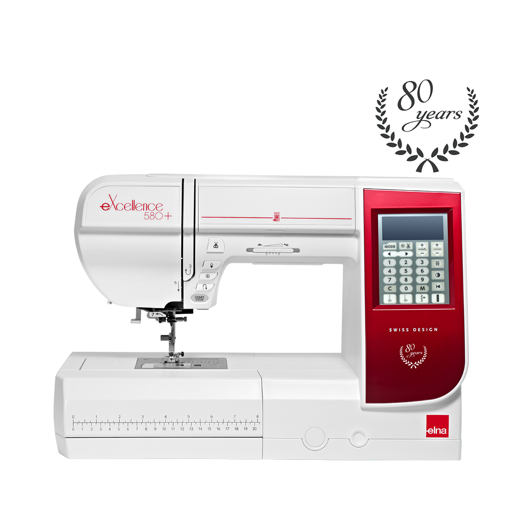 Elna eXcellence 580+ Computerized Sewing Machine - FREE Shipping over  $49.99 - Pocono Sew & Vac